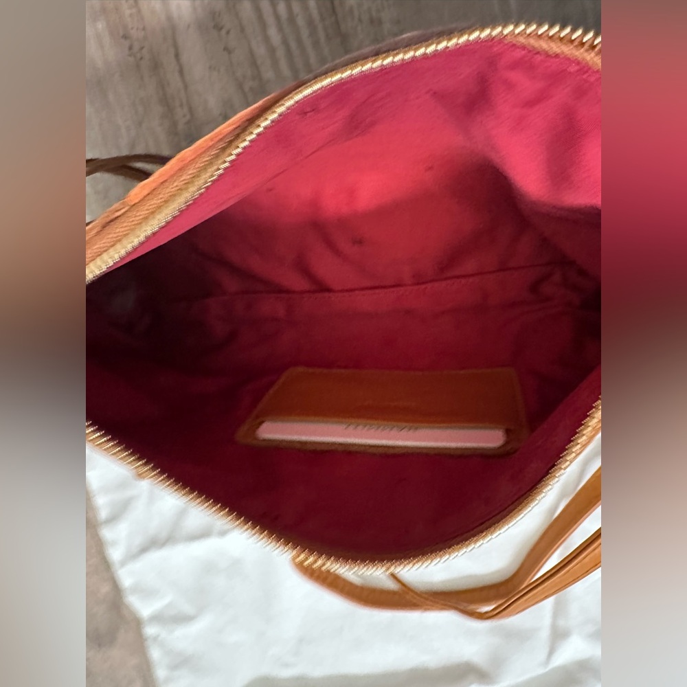 Hammitt Tan Leather Crossbody with Pink and Coral Stripes - Picture 10 of 16